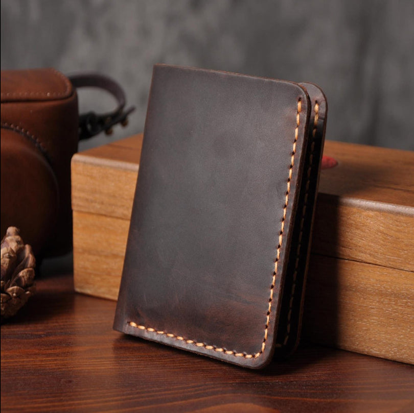 Handmade Genuine Brown Leather Wallet