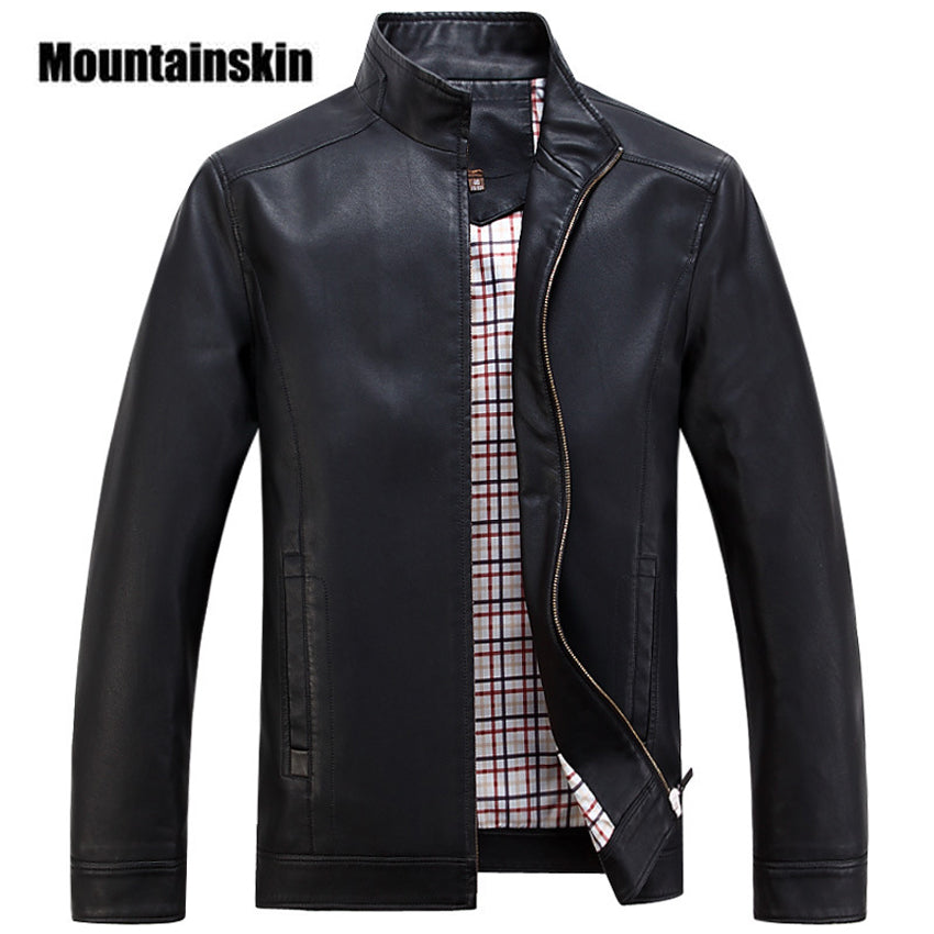 Mountainskin Black Leather Jacket