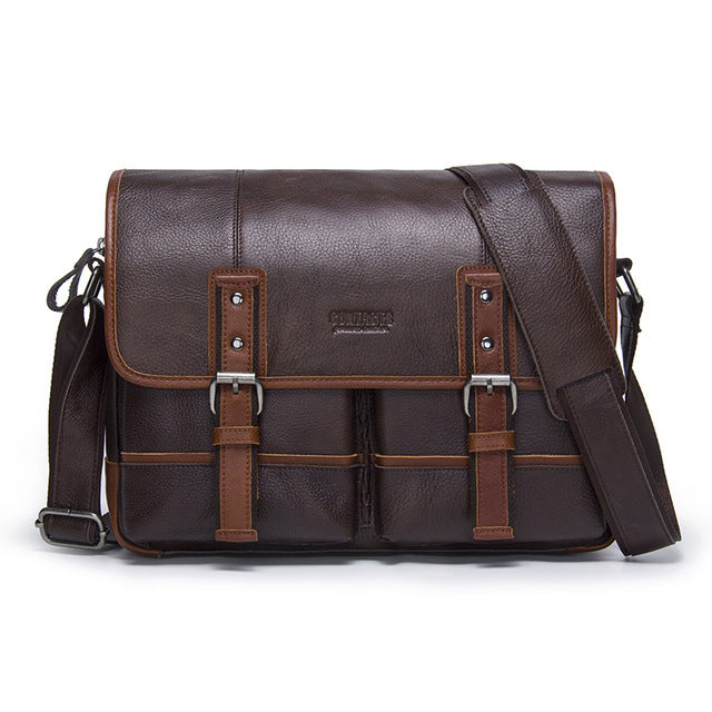 Genuine Brown Leather Shoulder Bag