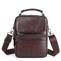 Genuine Brown Leather Messenger Bag